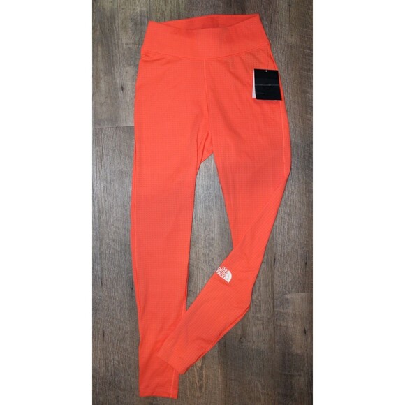 NWT THE NORTH FACE Small Women's Summit Pro 120 Leggings Orange SZ S $100 - Picture 1 of 5